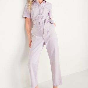 Vintage denim jumpsuit (New) - Old Navy, rose- lavender, size XS